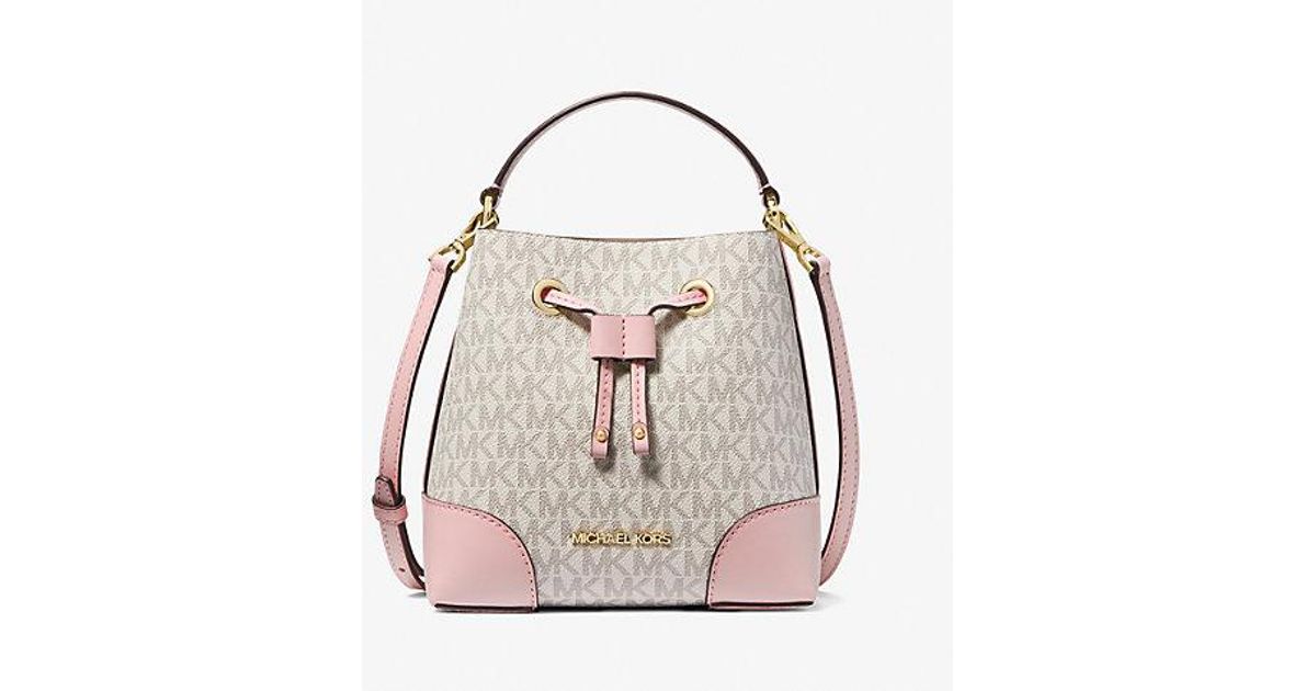 Michael kors pink online bucket bag