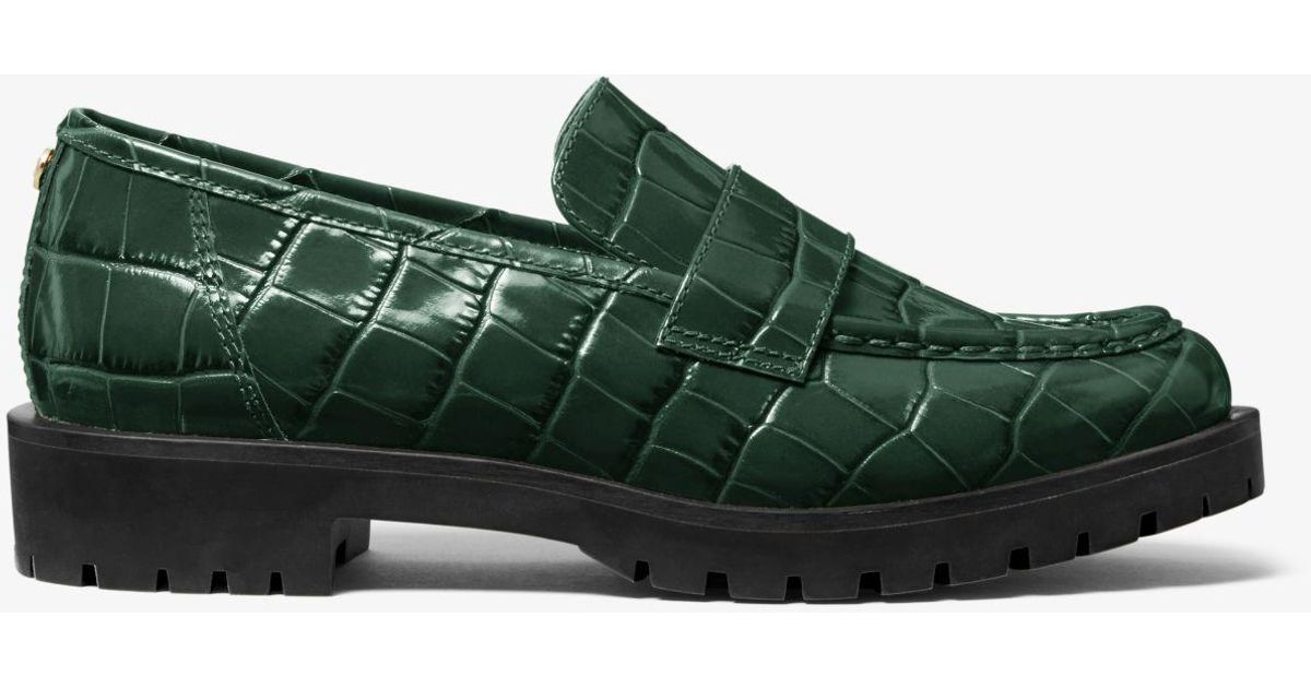 keating crocodile embossed slide sneaker