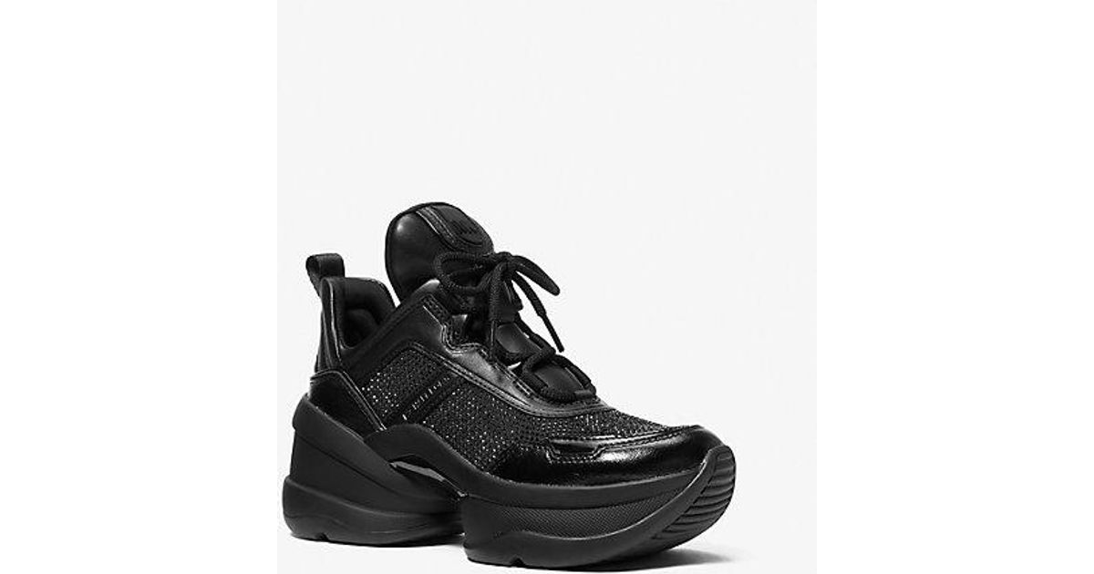michael kors olympia trainer black
