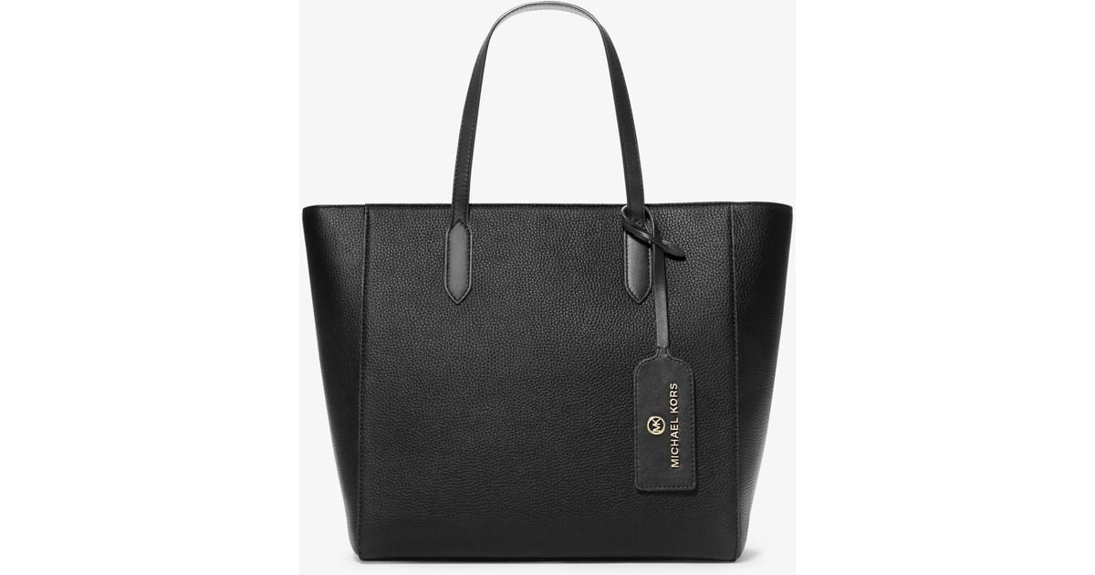 Michael Kors Sinclair Large Pebbled Leather Tote Bag in Black | Lyst