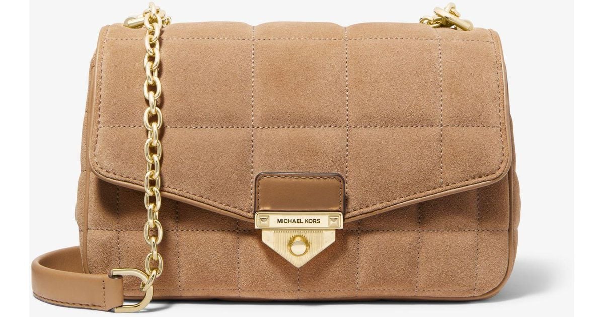 Michael Kors Soho Large Quilted Suede Shoulder Bag | Lyst