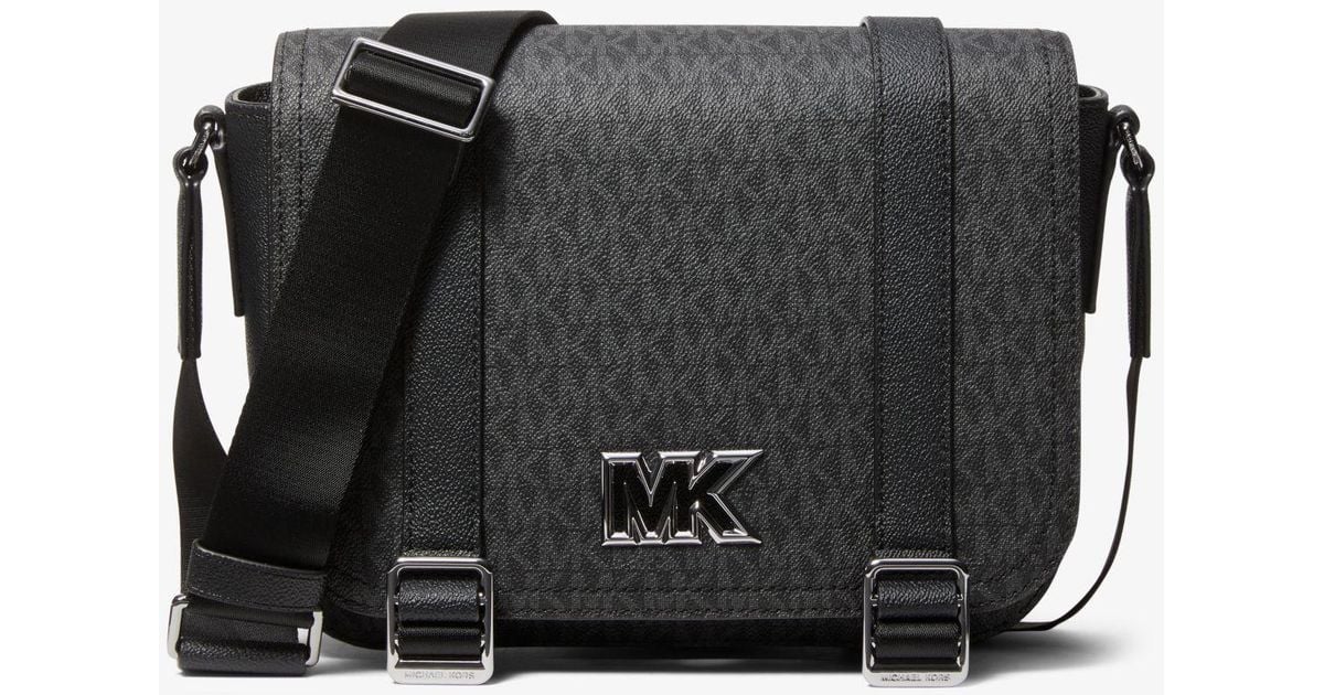 Michael Kors Canvas Cooper Medium Logo Messenger Bag in Black for Men
