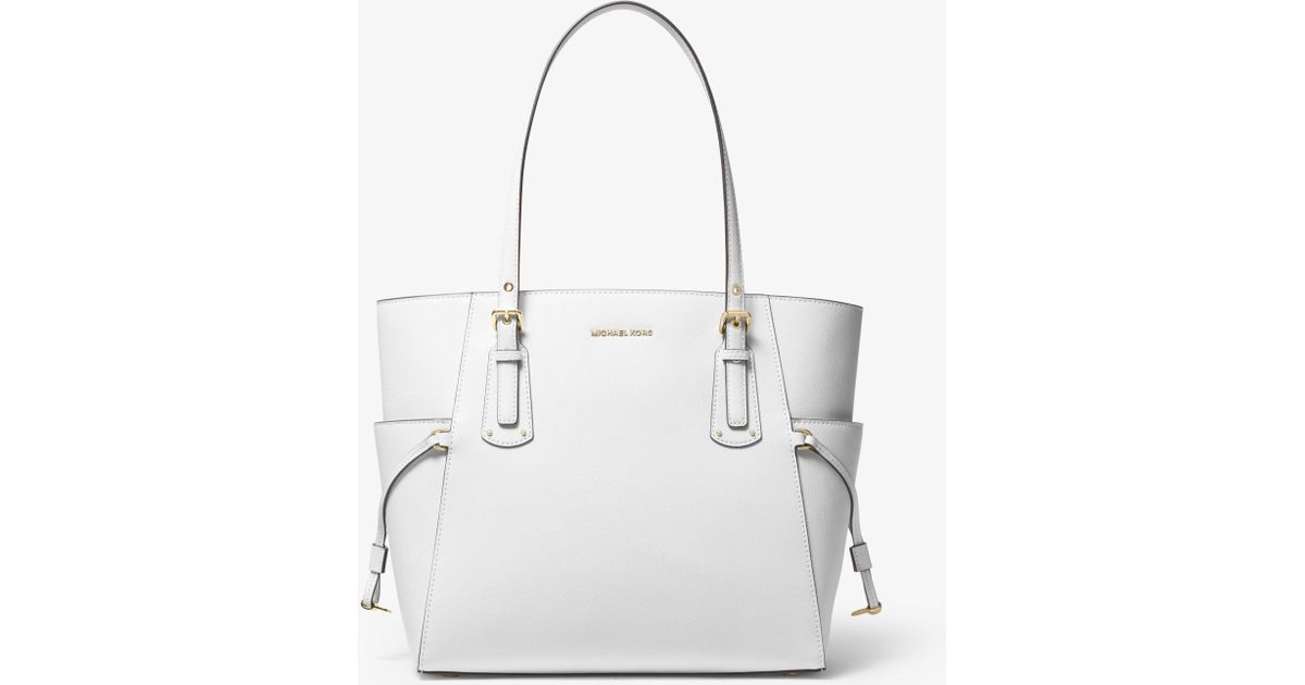 voyager small crossgrain leather tote bag