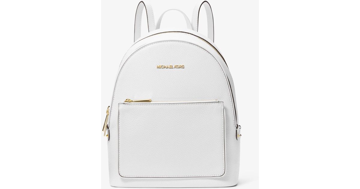 Michael Kors Adina Medium Pebbled Leather Backpack in White Lyst Canada