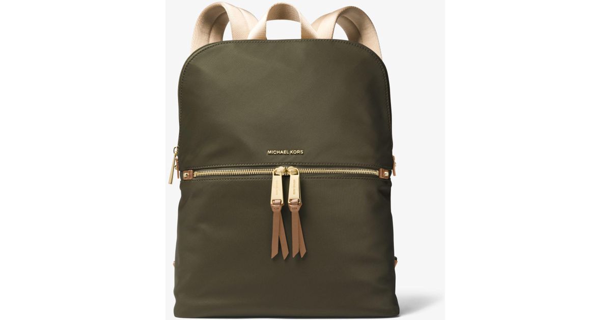 michael michael kors polly medium nylon slim backpack