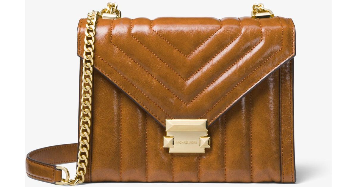 NWT Michael Kors Quilted Leather Convertible Whitney Backpack - Brown NWT Michael Kors Whitney Large Quilted Leather convertible  main image 2