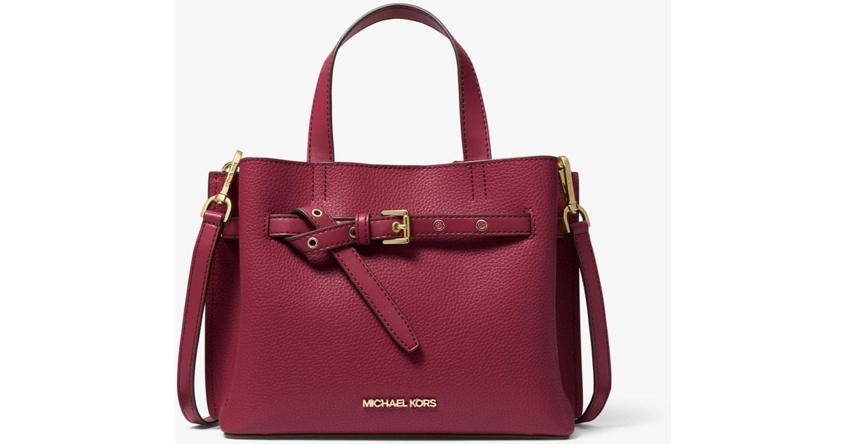 Michael Kors Emilia Small Pebbled Leather Satchel Lyst