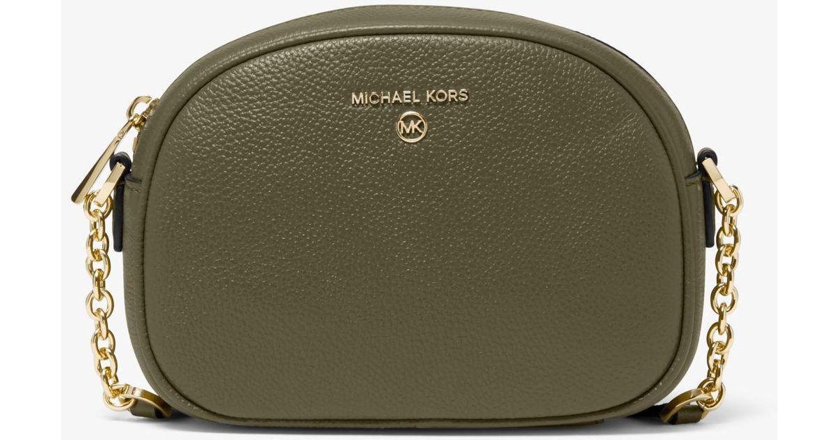 MICHAEL Michael Kors Jet Set Small Leather Crossbody Bag in Green