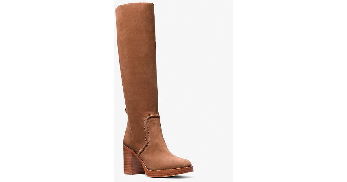 Michael Kors Mk Hayden Suede Boot in Brown Lyst UK