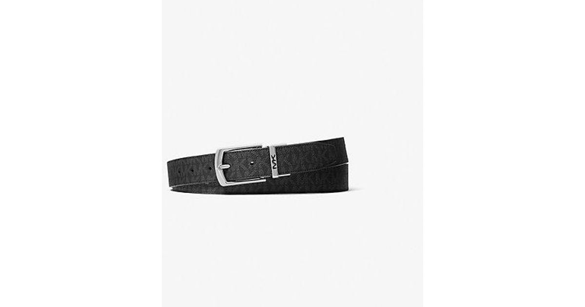 Michael michael kors reversible signature with logo 2025 buckle belt
