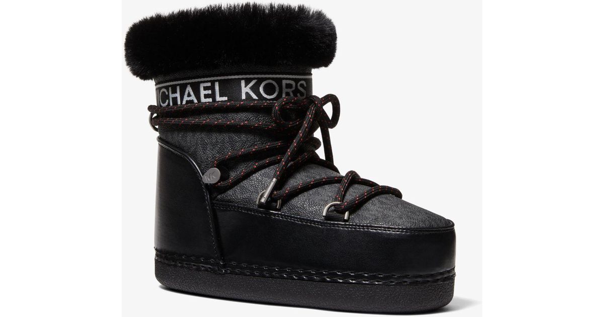 Michael Kors Zelda Logo Snow Boot in Black Lyst