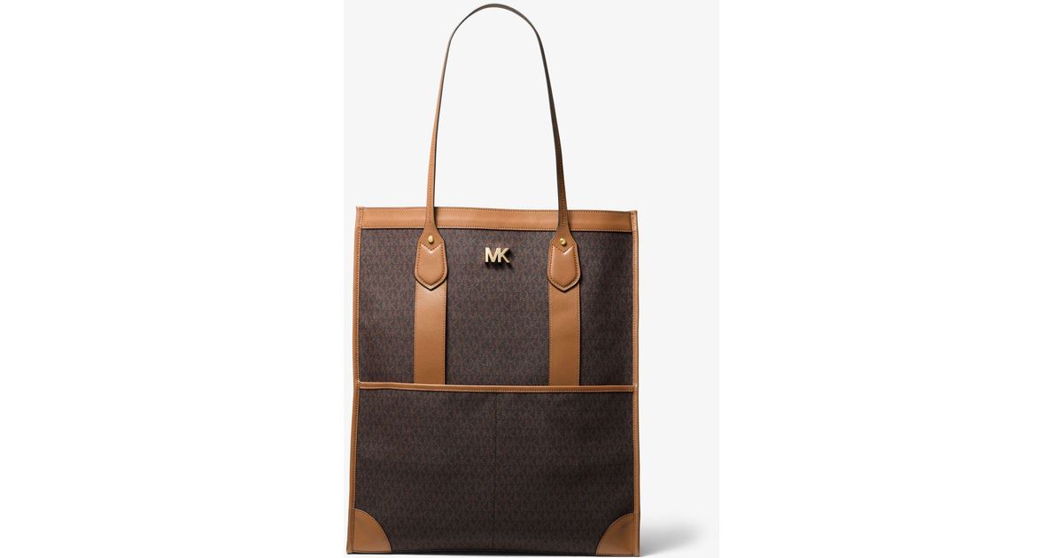 mk bay large logo tote
