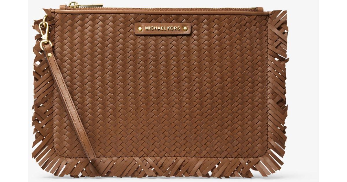 michael kors leather pouch