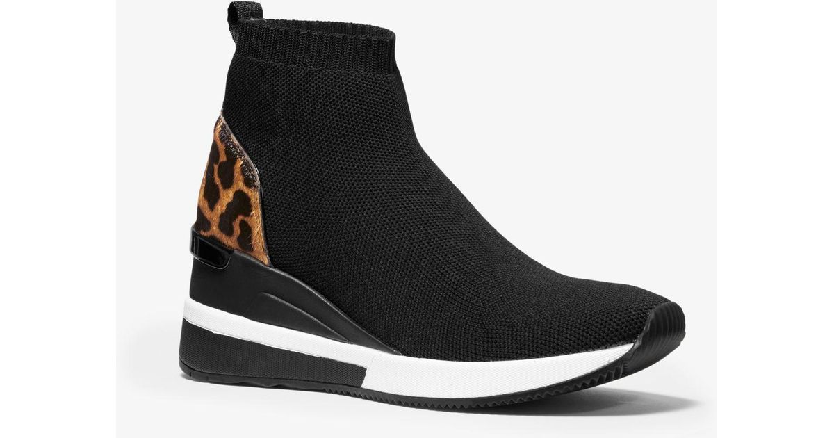 leopard print sock trainers
