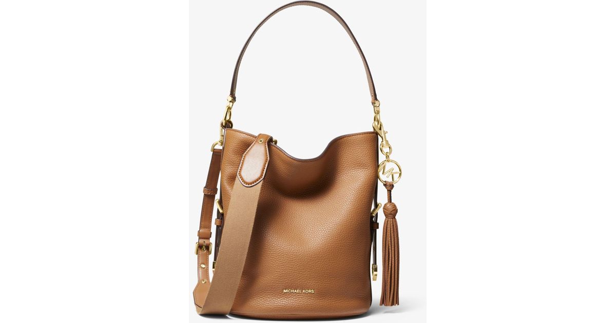 brooke medium embellished pebbled leather shoulder bag