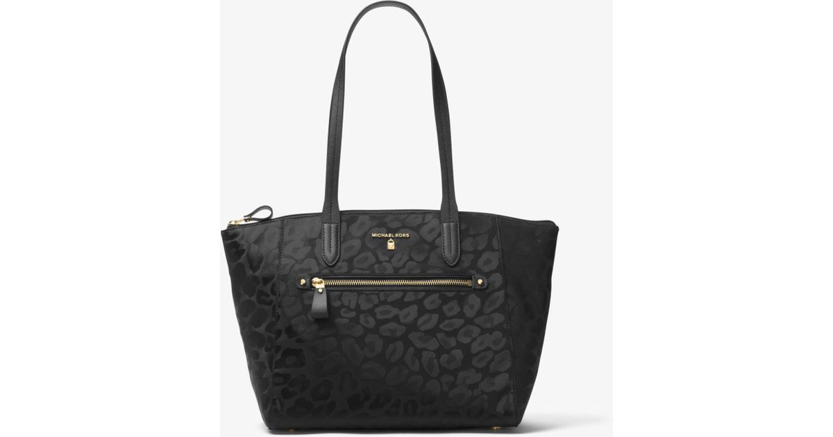 kelsey medium leopard nylon tote