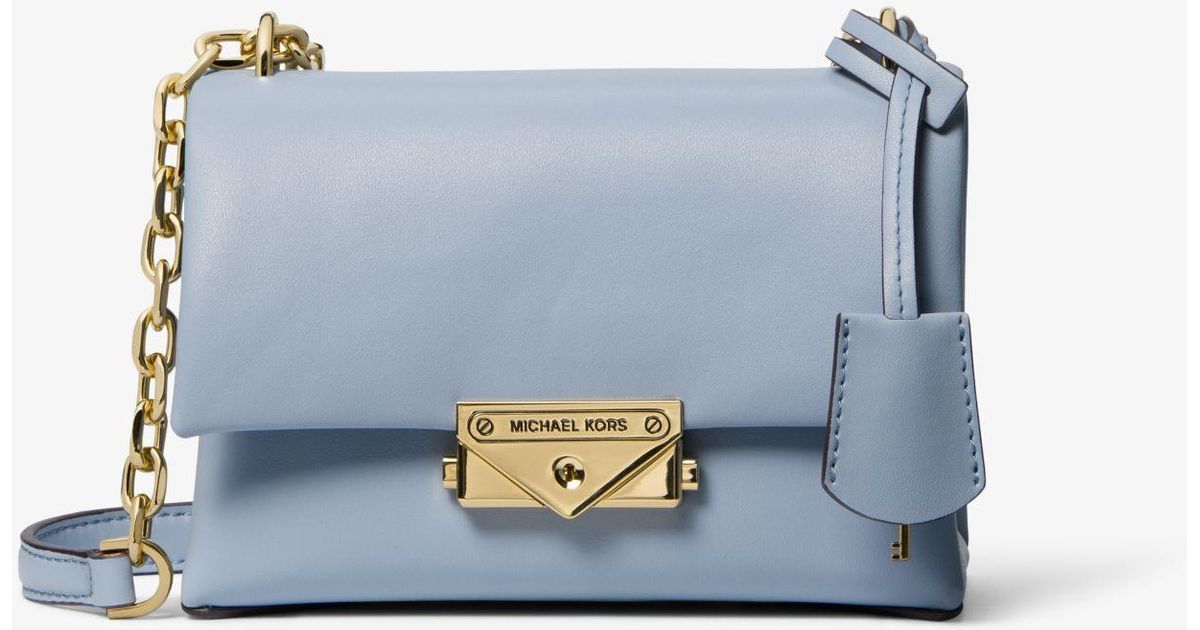 Michael Kors Cece Small Faux Leather Shoulder Bag in White Lyst