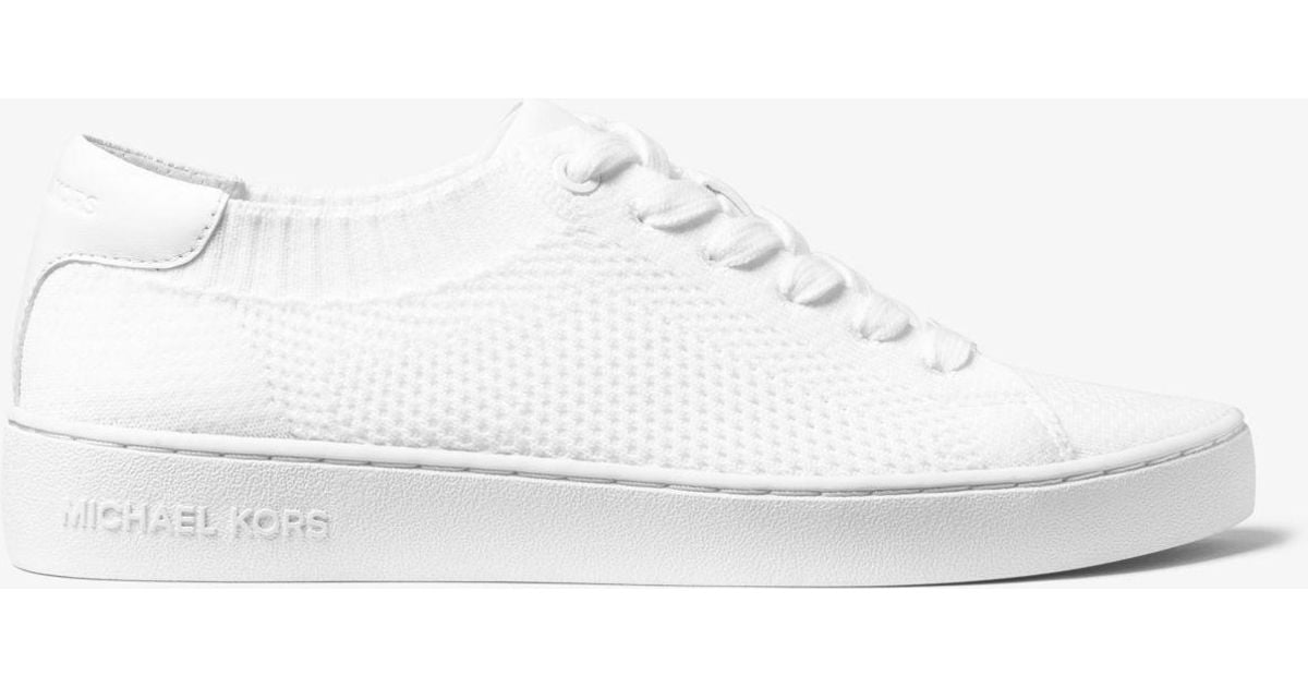 knit white sneakers