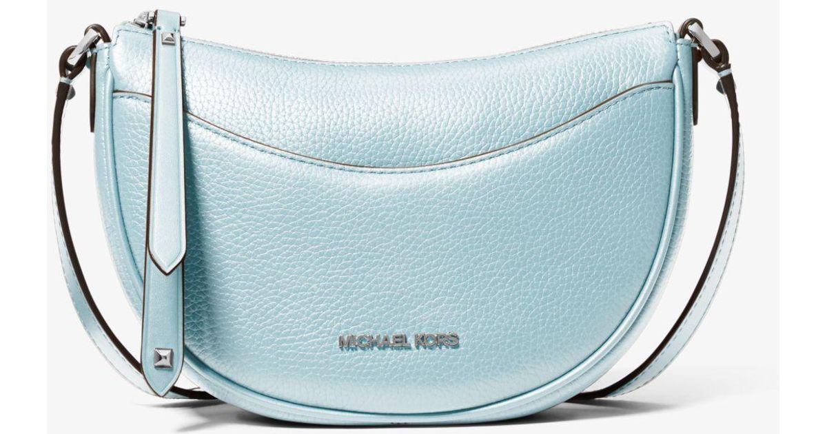 Michael Kors Dover Small Pebbled Leather Crossbody Bag in Blue Lyst Australia