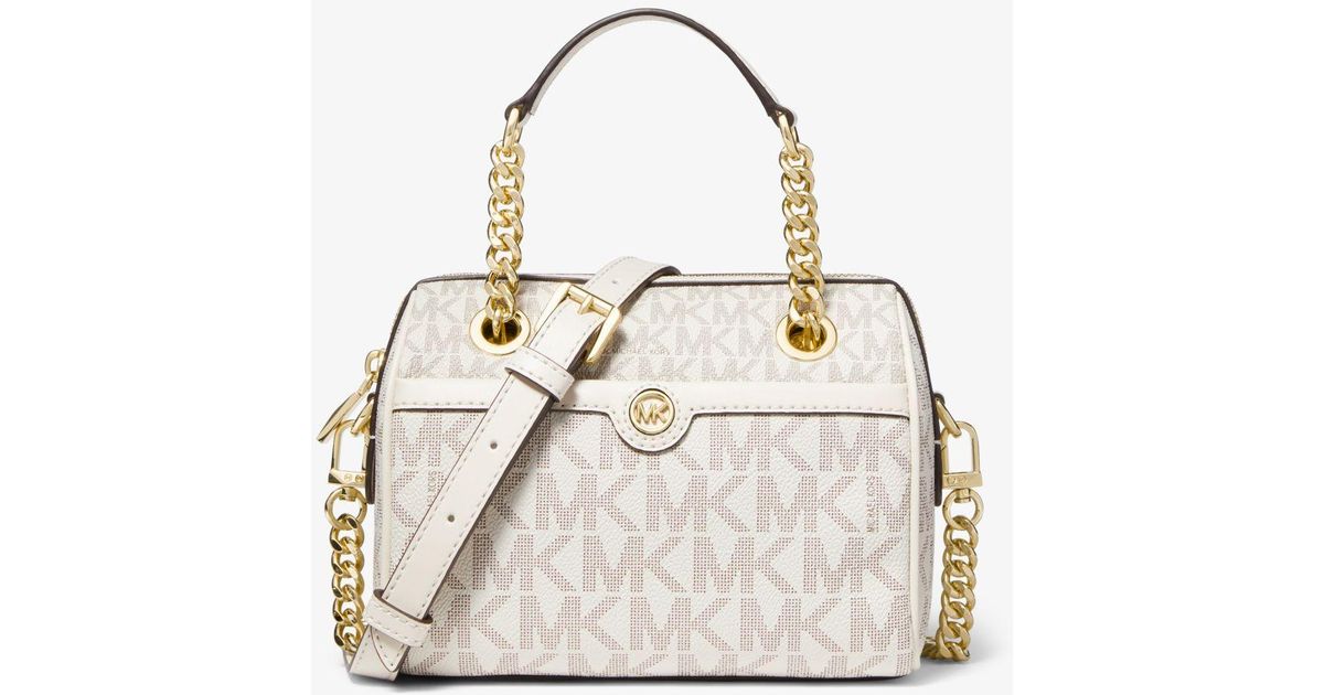 Michael Kors Blaire Extra-small Logo Satchel in Natural | Lyst Canada