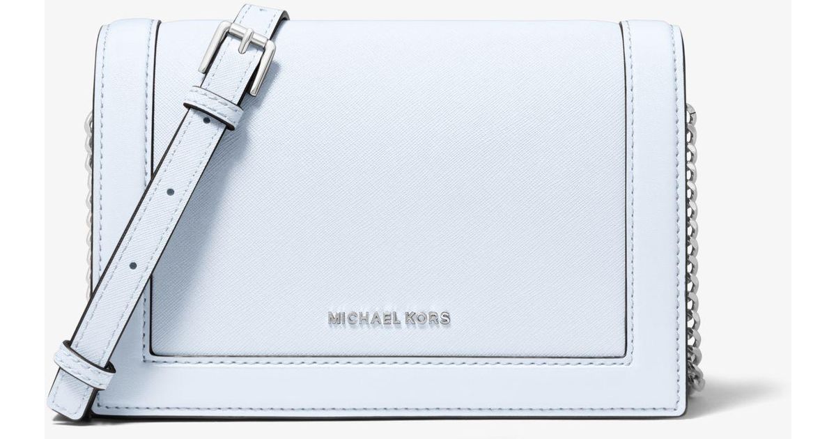 Michael Kors Jet Set Large Saffiano Leather Crossbody Bag in White Lyst Canada