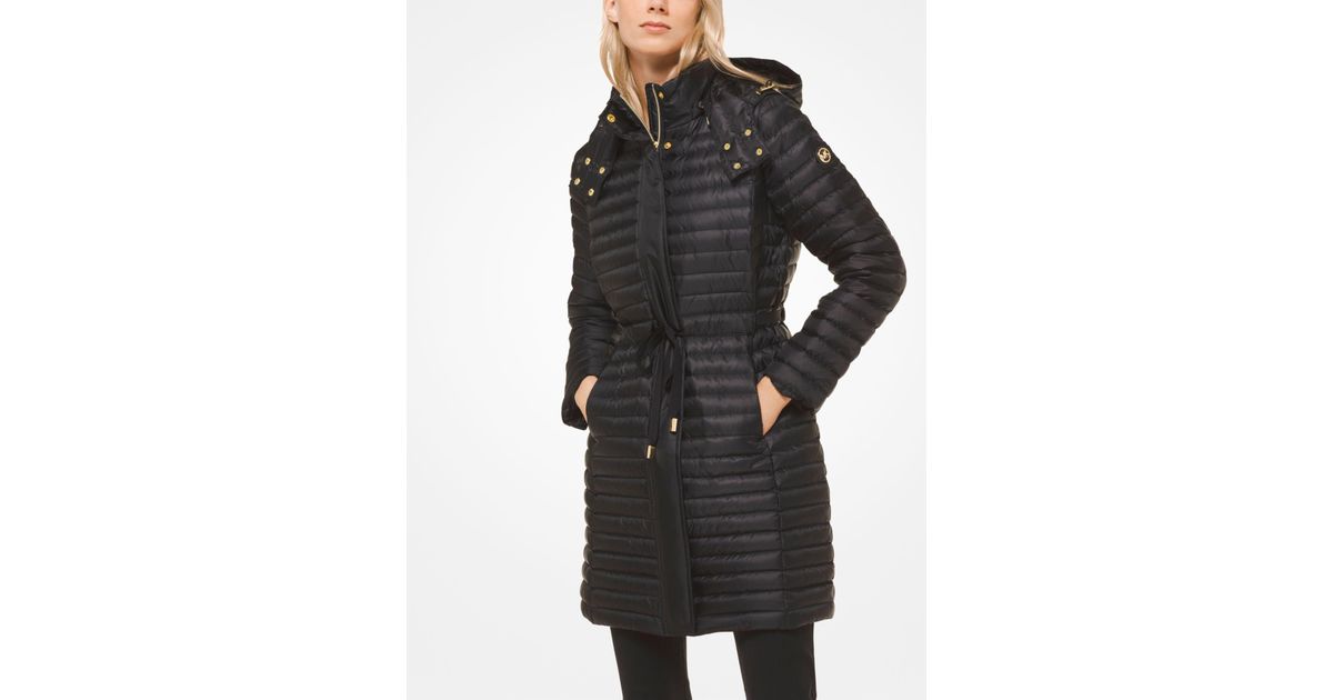 Michael Kors Quilted Satin Puffer in 