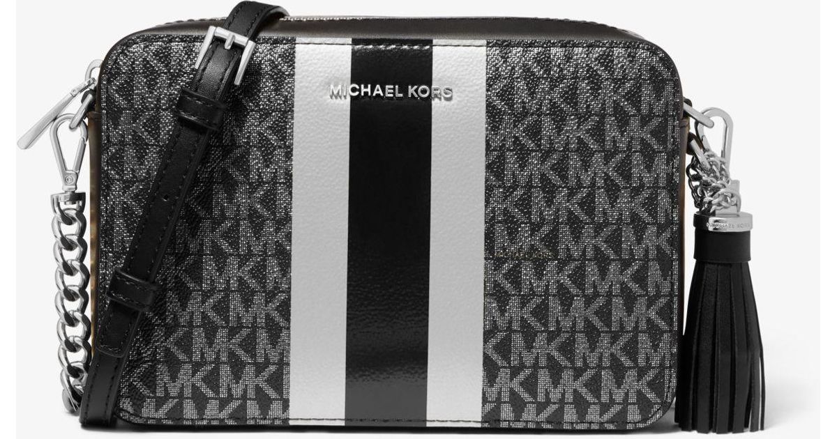 Michael Kors Ginny Metallic Logo Stripe Crossbody Bag | Lyst Australia
