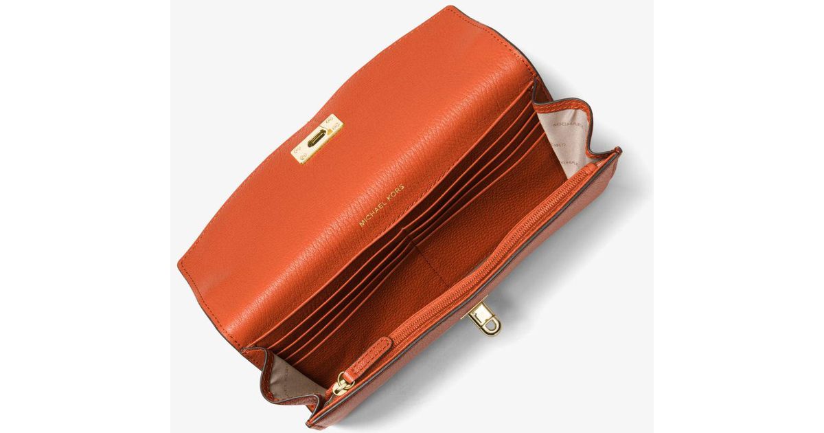 michael kors hamilton wallet orange