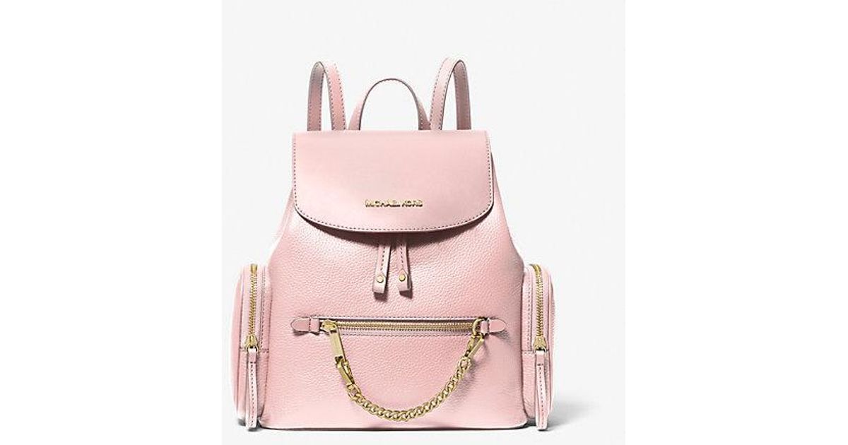 Michael Kors Jet Set Mini Backpack Pink Pebbled Saffino Leather Gold Hardware Michael Kors main image 3
