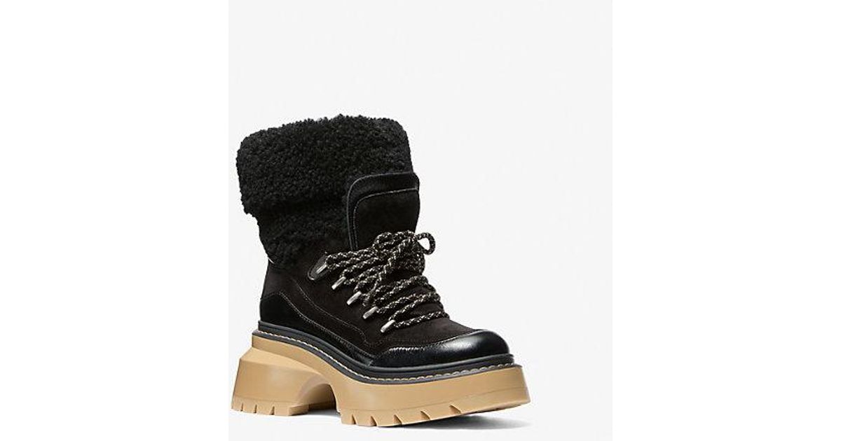 michael kors brooke mixed media boot