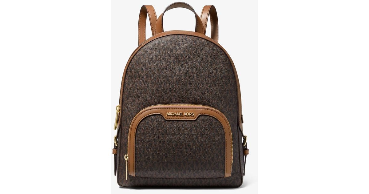 Michael Kors Leather Jaycee Medium Logo Backpack in Brown Lyst Canada