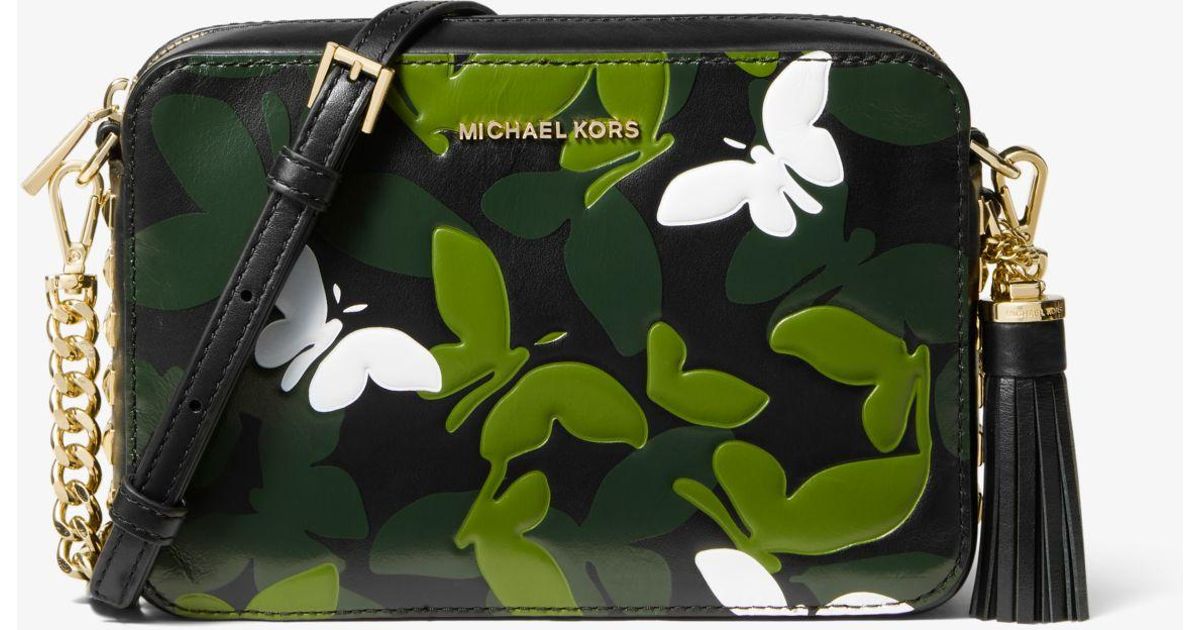 michael kors green butterfly bag