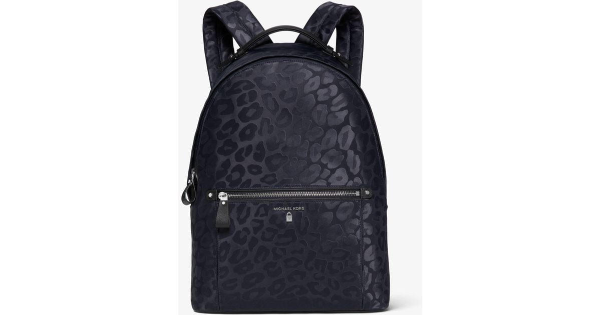 mk leopard backpack