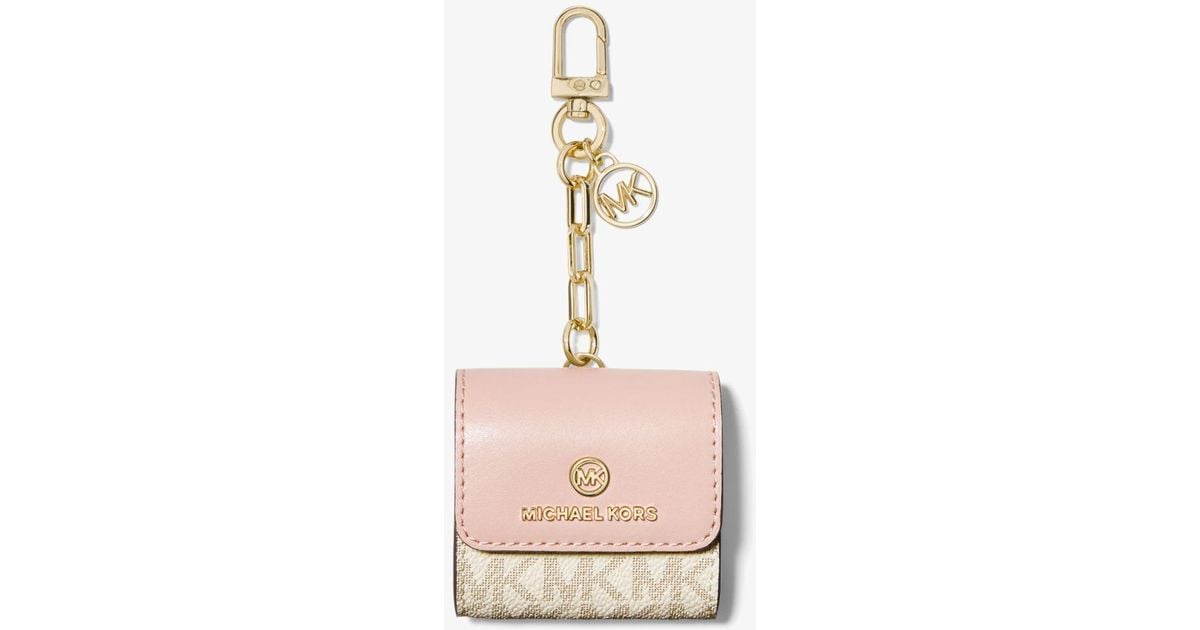 Michael Kors Logo Clip Case For Apple Airpods® in Pink | Lyst