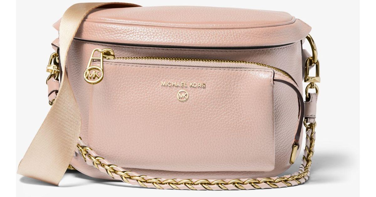 Michael Kors Synthetic Slater Medium Pebbled Leather Sling Pack in Soft Pink  (Pink) - Lyst