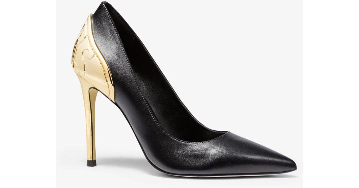 michael kors black leather pumps