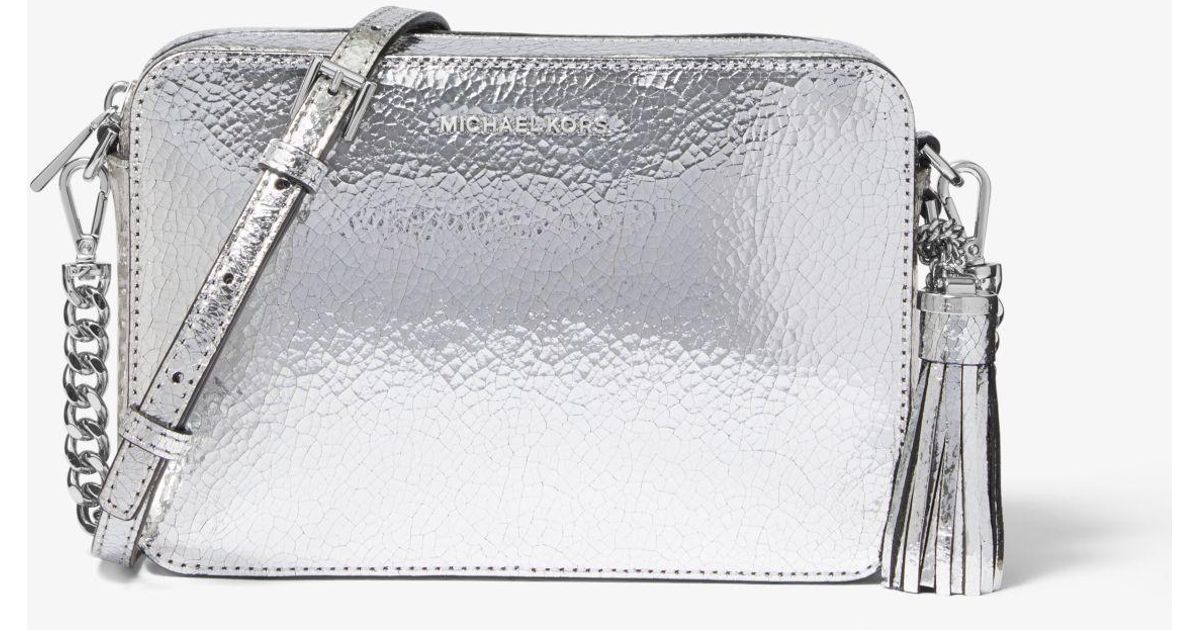 ginny metallic leather crossbody