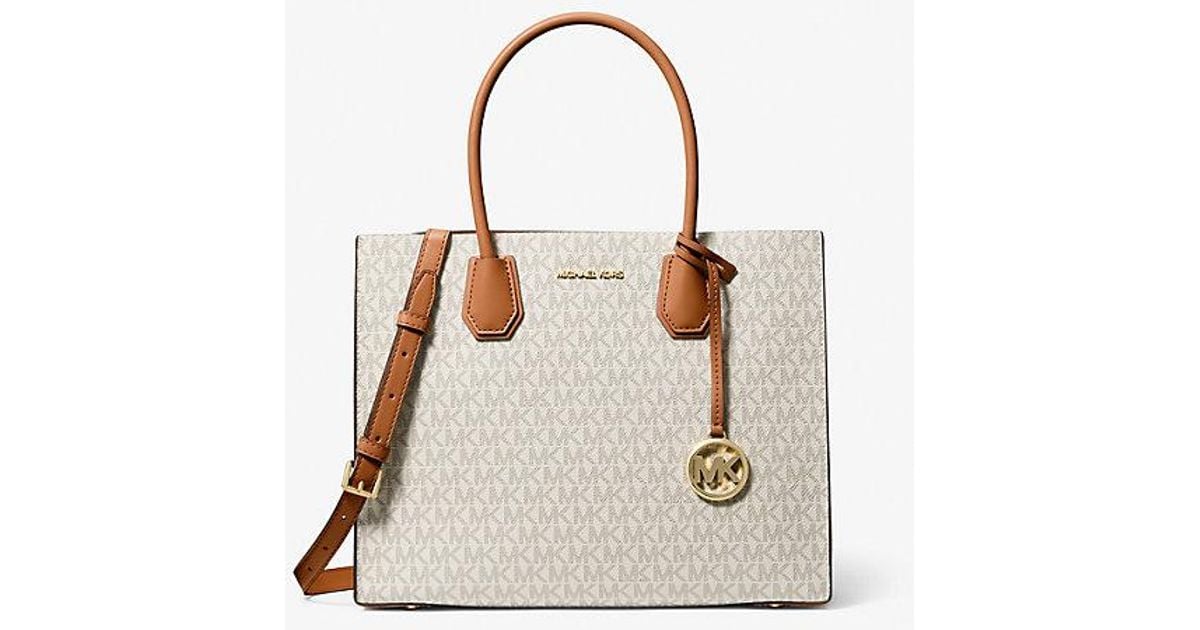Michael Kors Mercer Large Logo Accordion Tote Bag in Natural Lyst