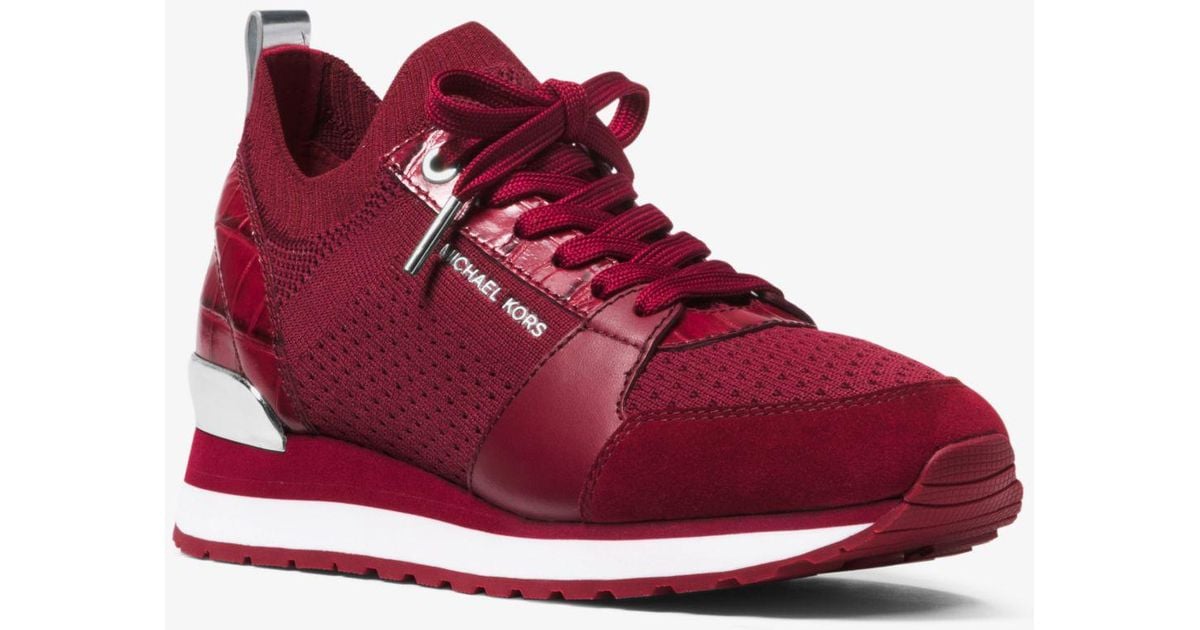 billie metallic knit and leather sneaker