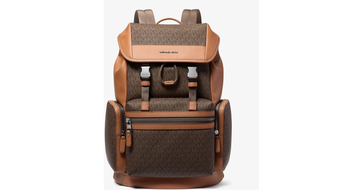 Michael Kors Mk Jet Set Signature Logo Backpack in Brown for Men | Lyst