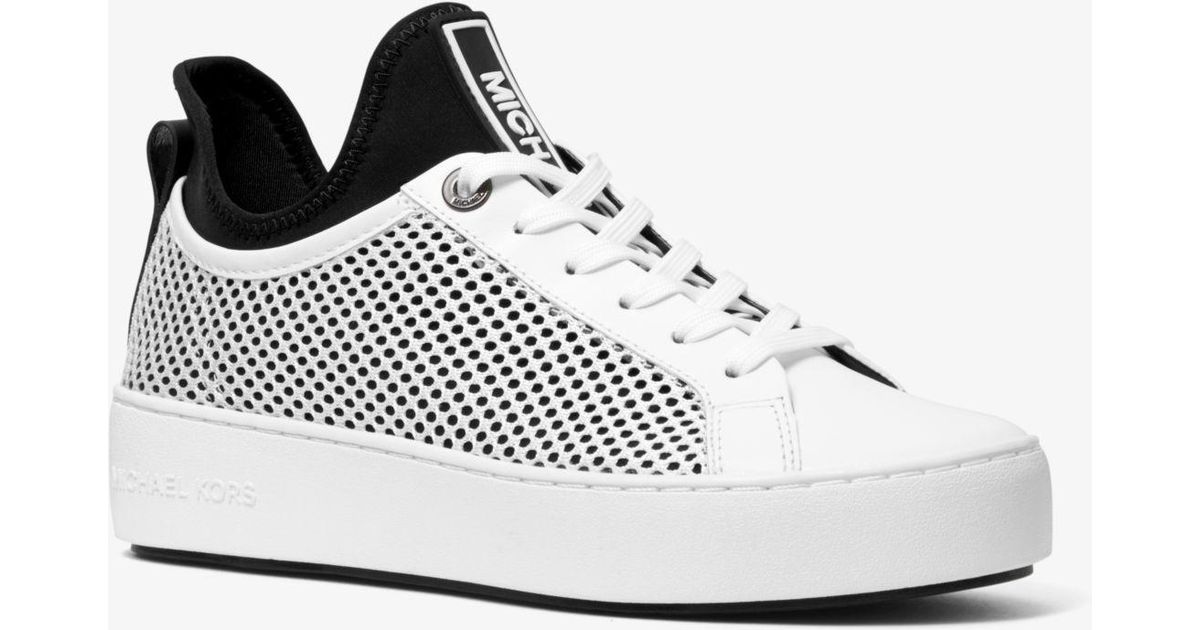 michael michael kors ace mesh and scuba sneaker