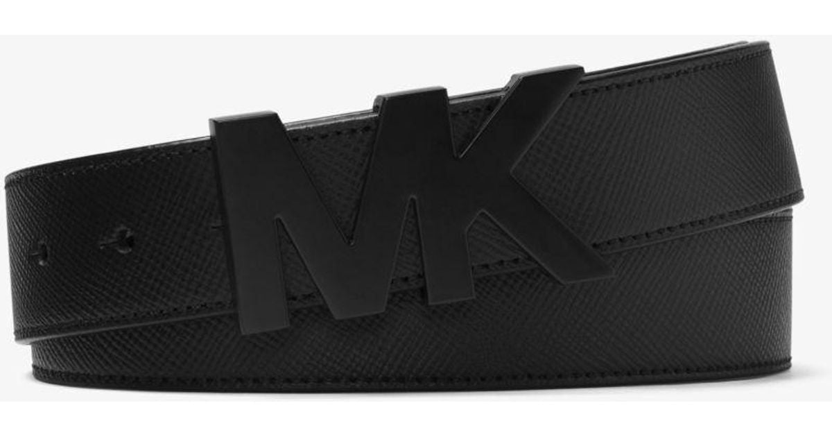 Michael Kors Leather Belt in Black for Men - Lyst