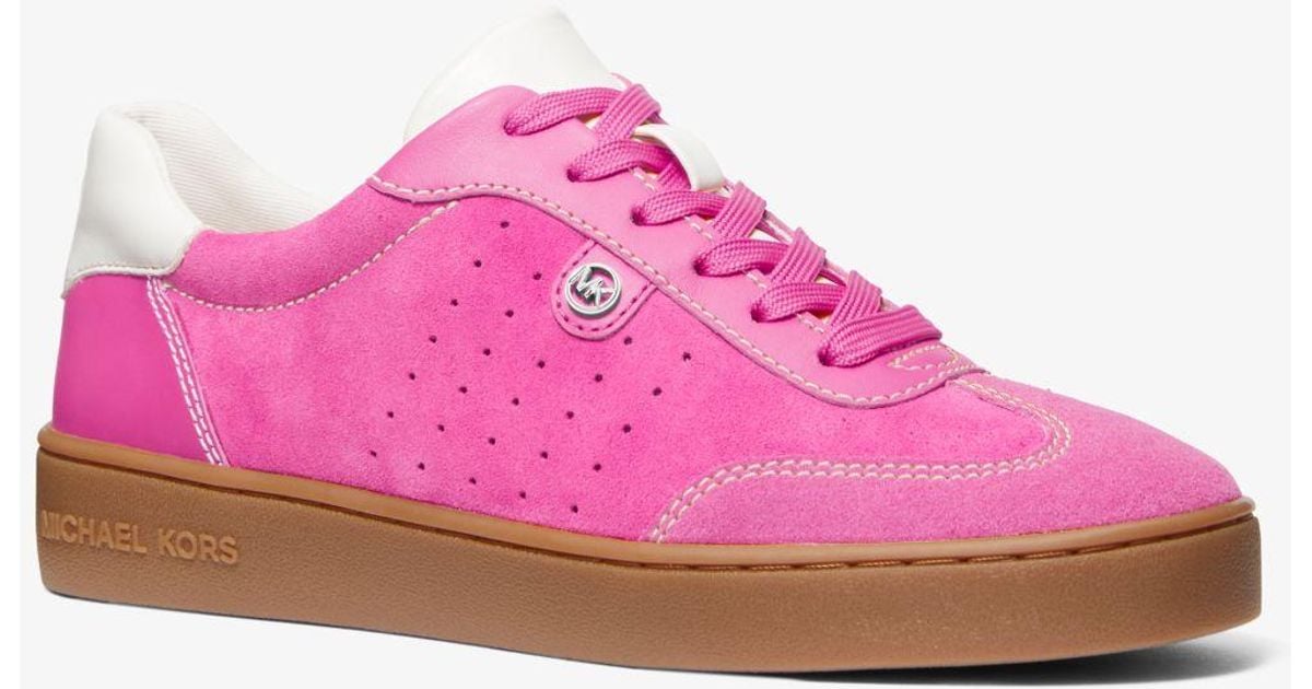 Michael Kors Scotty Suede Sneaker in Pink Lyst UK