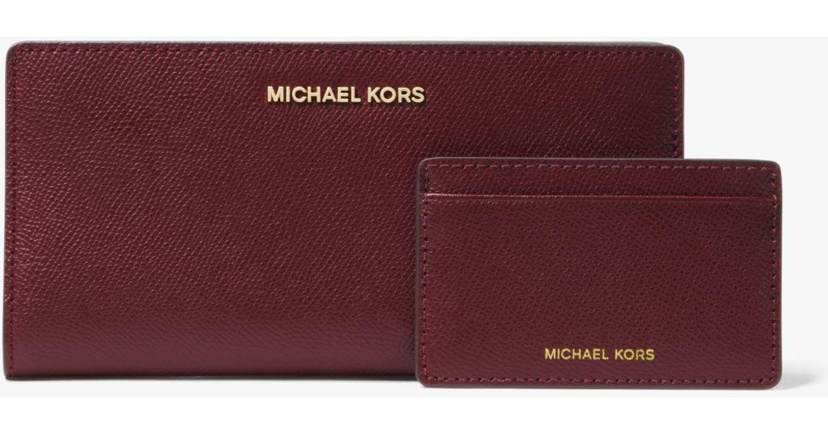 large saffiano leather slim wallet