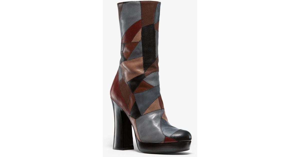 michael kors patchwork boots
