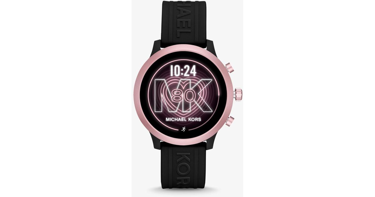 Mkgo Pink-tone And Silicone Smartwatch 