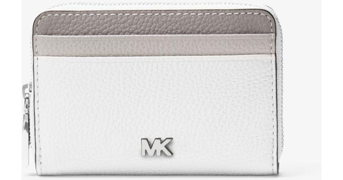 michael kors small color block pebbled leather wallet