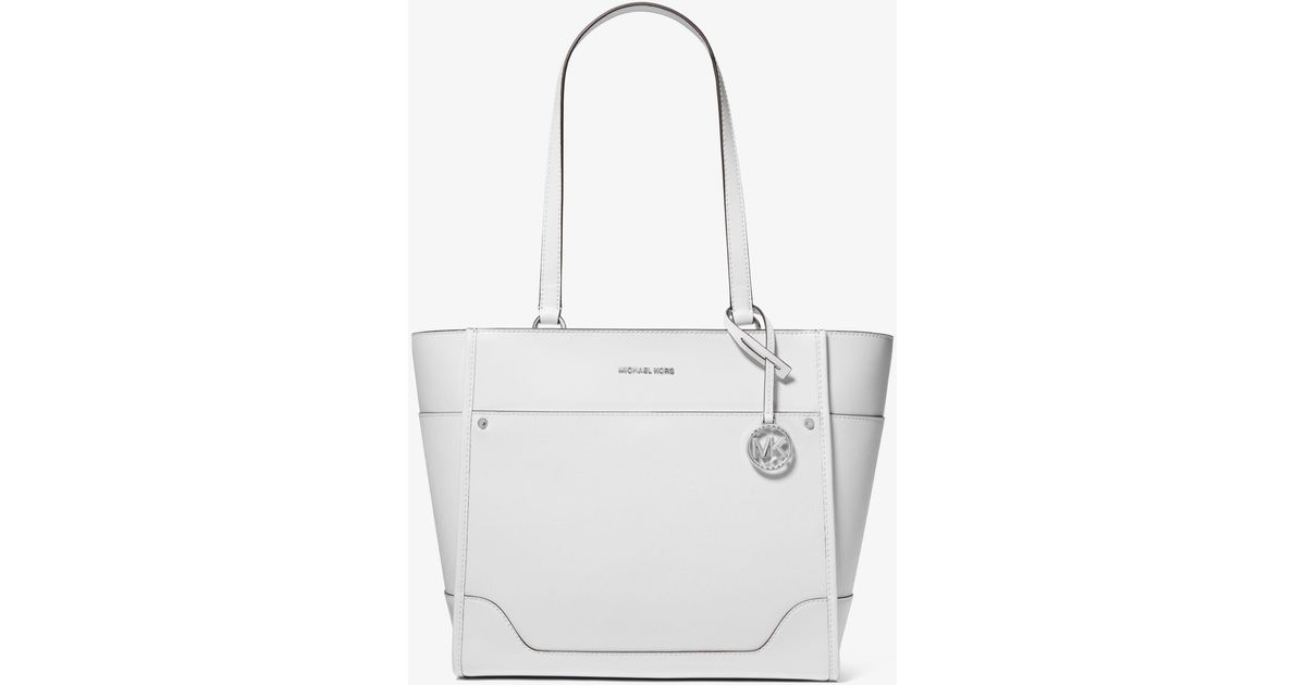 Michael Kors Harrison Large Leather Tote Bag in White Lyst