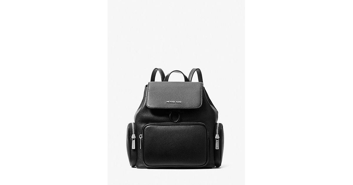 Michael Kors Merritt Backpack Black Pebbled Leather NWOT Michael Kors Womens Jet Set Medium Pebbled Leather Backpack  main image 2