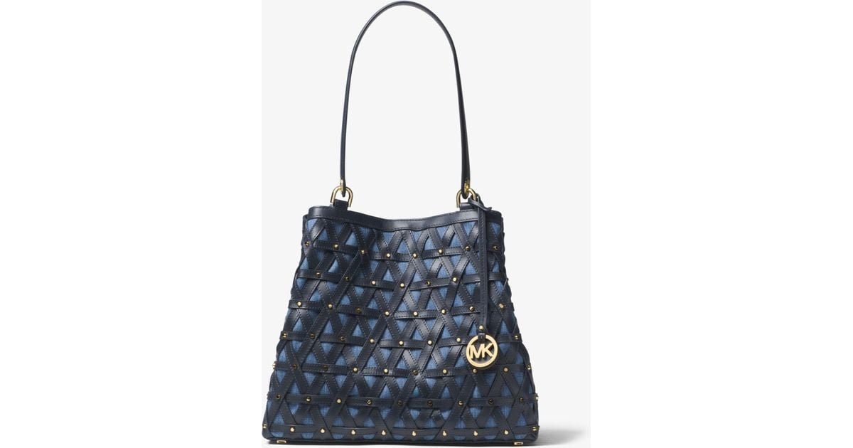 michael kors denim tote